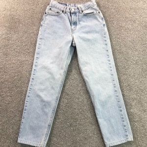 Vintage Levis 512 Jeans Womens 26X27 Slim Fit Tapered Leg Light Wash Denim Mom